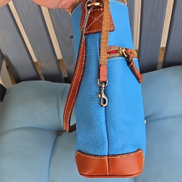 Dooney & Bourke Sky Blue and Tan Shoulder Bag. Offers Welcome! - Picture 8 of 10